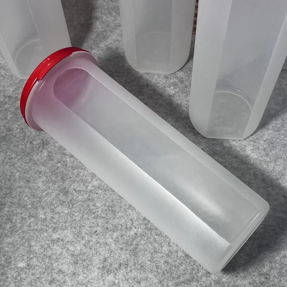 Tupperware Modular Mate Oval 4 Containers Set of 5 Red Lids 890ml Pantry Storage